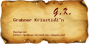 Grabner Krisztián névjegykártya